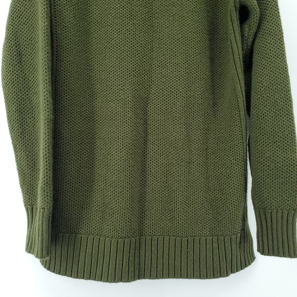 Ana Essential Boho Forest Green Chunky Knit LongSleeve CrewNeck Tunic Sweater XS - Picture 8 of 10